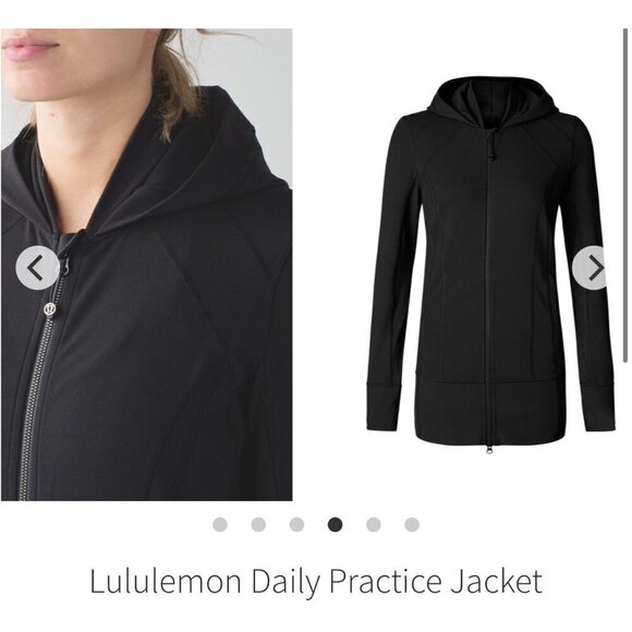 Lululemon Daily practice jacket, Black, SIze 4 D34 - Picture 1 of 10